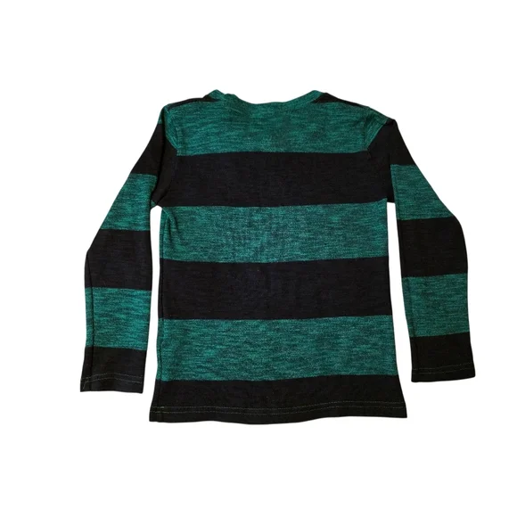 abercrombie kids Green & Black Striped Long-Sleeve Tee - Picture 2 of 2